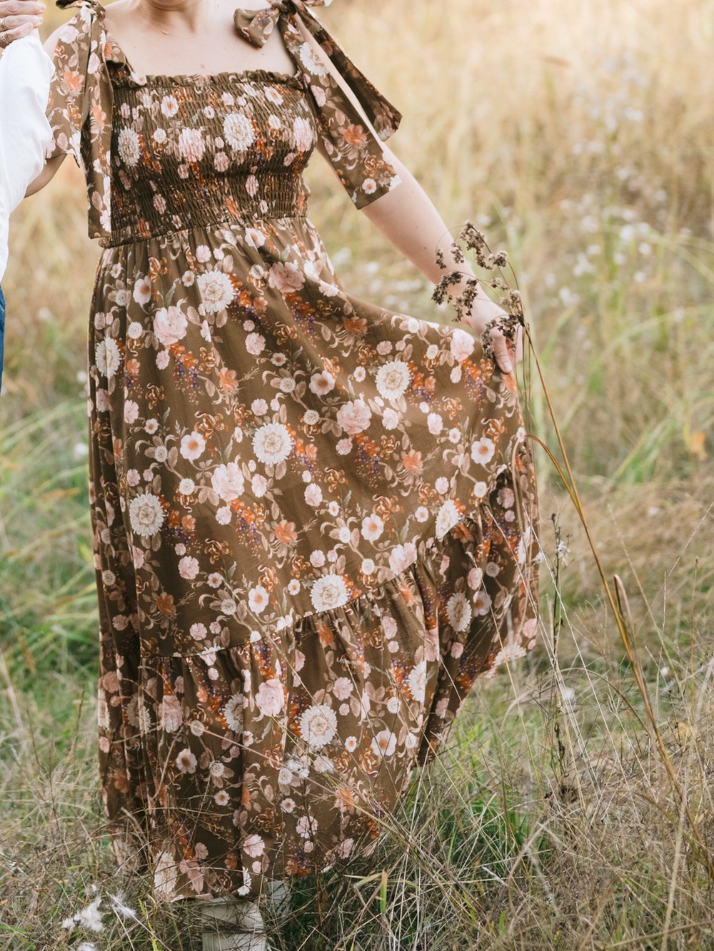 Kathleen Maeve Floral Smocked Bodice Dress - Small